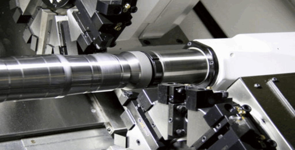 Precision machining of a metal component on a CNC lathe